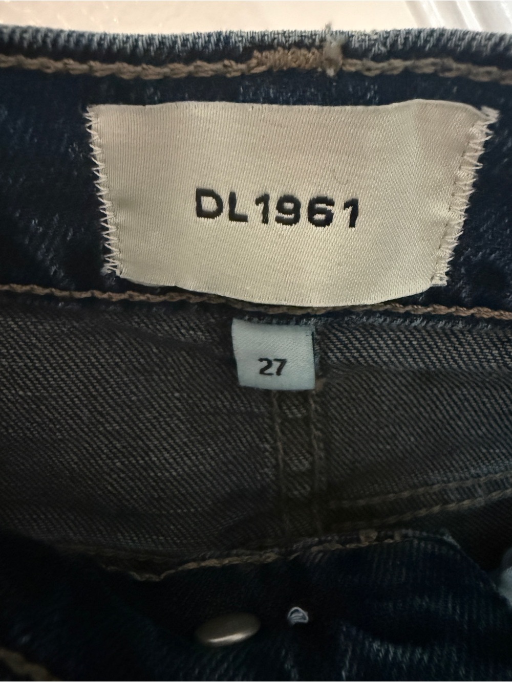 DL1961 Karmine Wide-Leg High-Rise Jeans in Dark Sea - size 27 - Picture 8 of 11